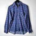 Weeds Blue Plaid Flannel Shirt - 1980s - M