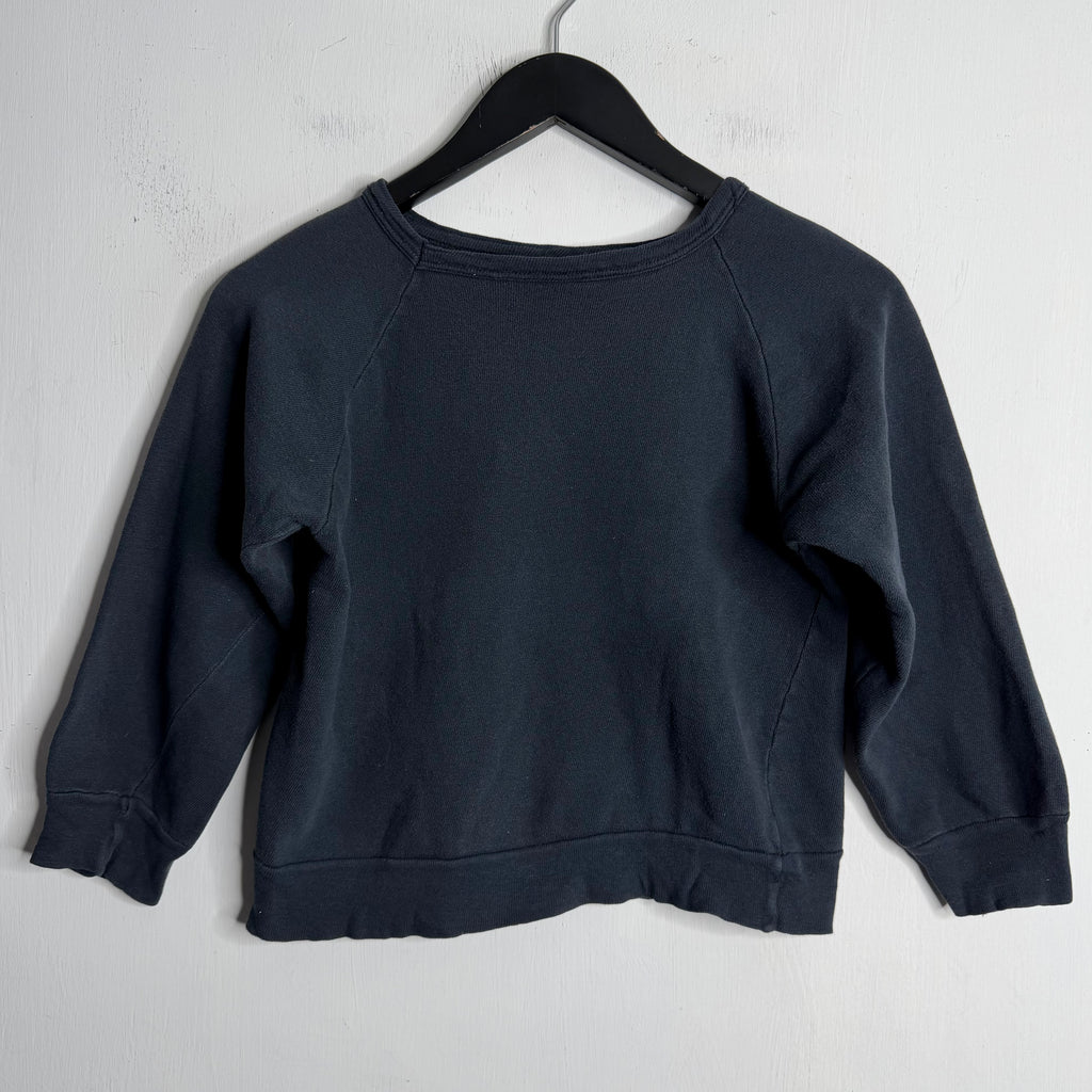 Kids Black Crewneck - 1950s - 5-6 Years