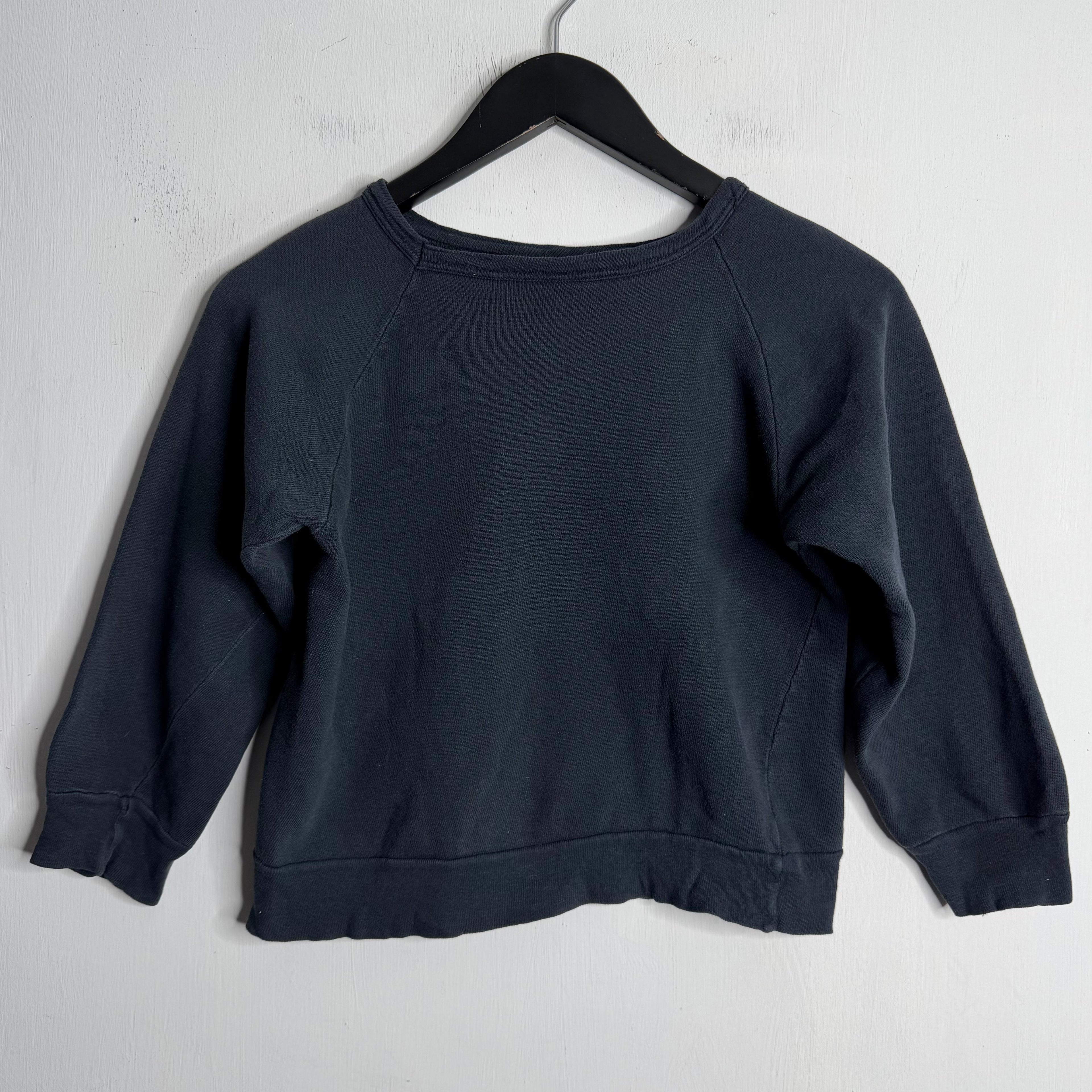 Kids Black Crewneck - 1950s - 5-6 Years