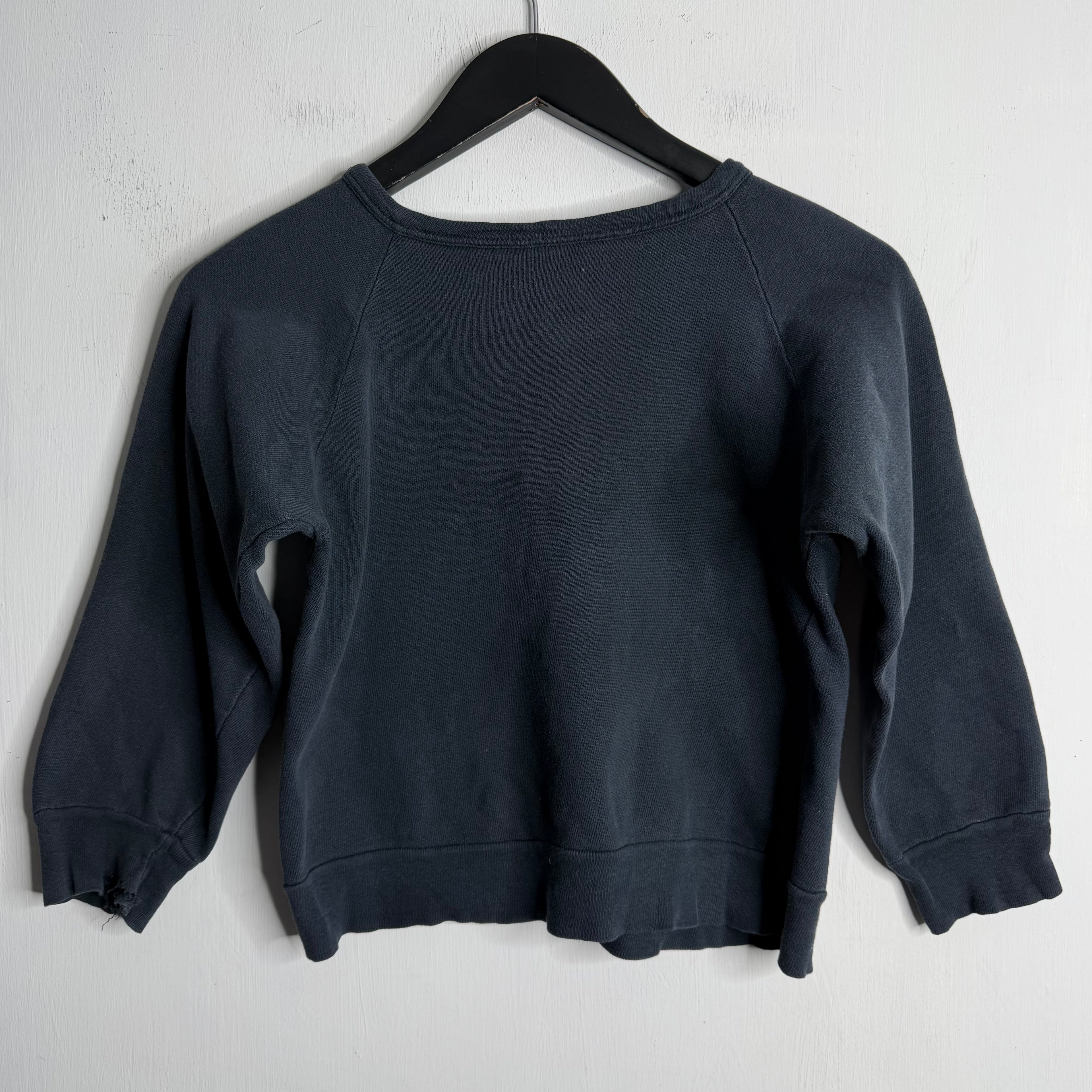 Kids Black Crewneck - 1950s - 5-6 Years