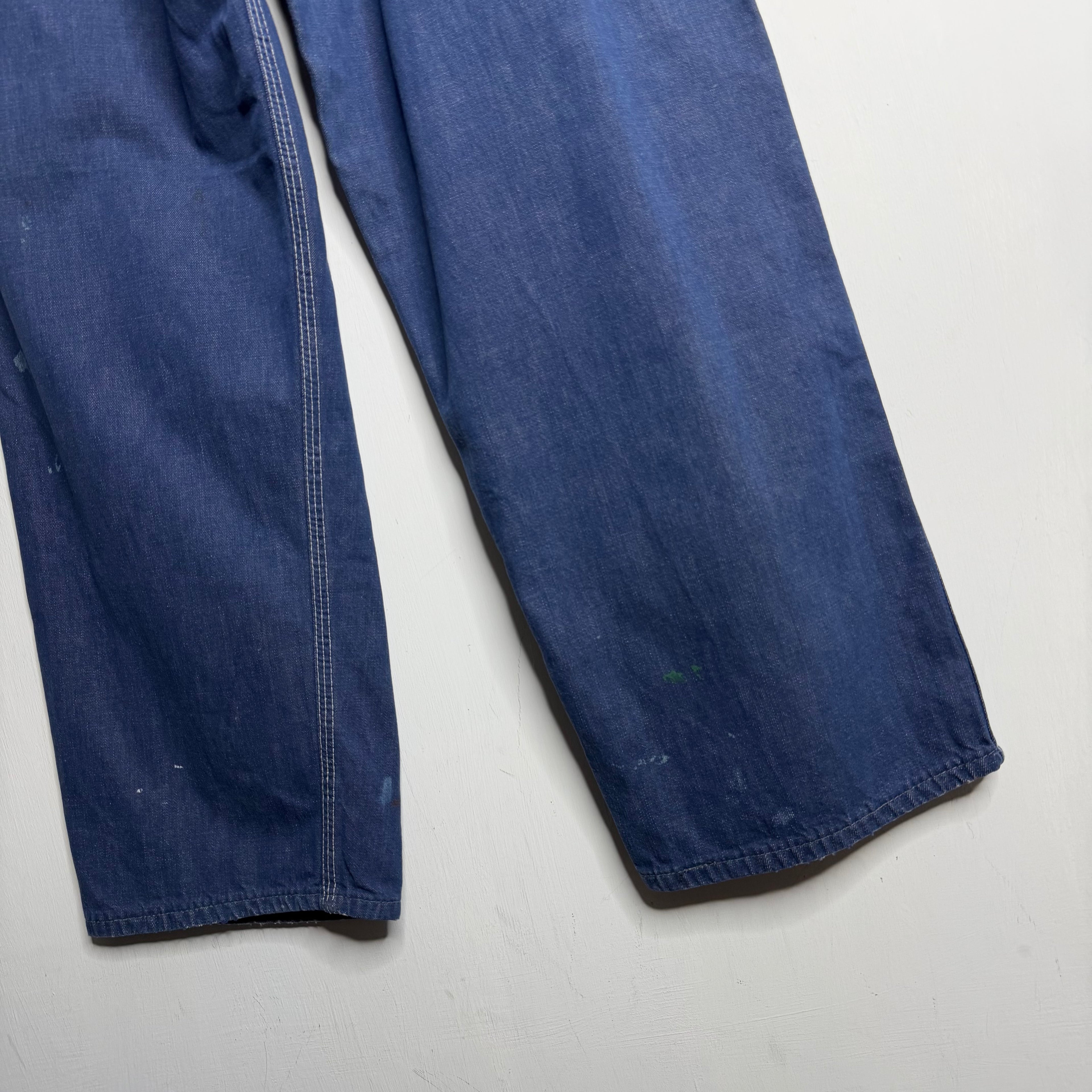 Sears Thrashed/Painted Carpenter Pants - 1960s - 32x27