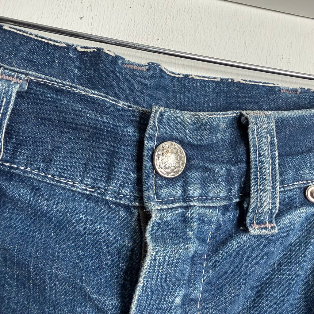 Repaired Denim Carpenter Pants - 1960s - 32X30