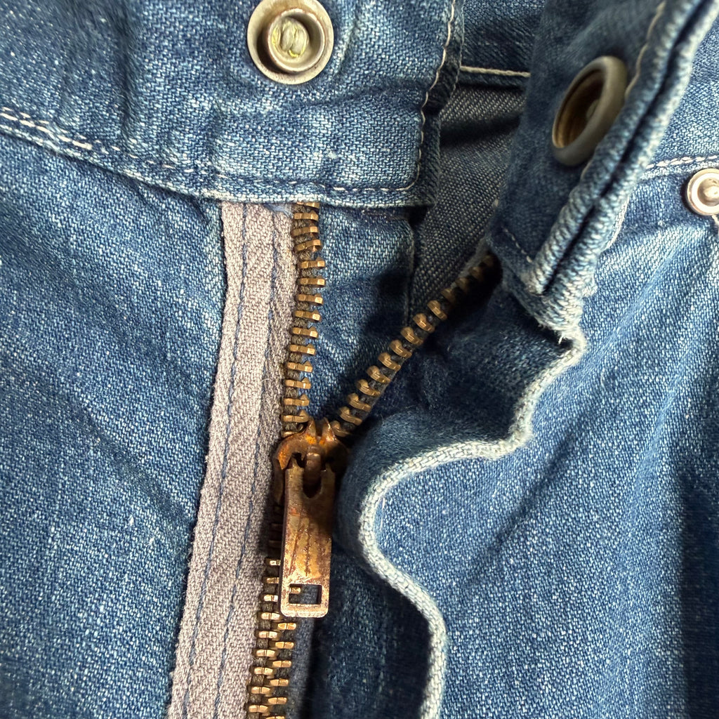 Repaired Denim Carpenter Pants - 1960s - 32X30