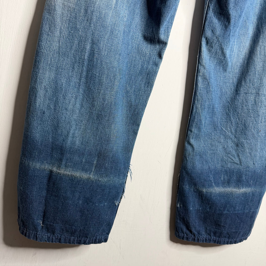 Repaired Denim Carpenter Pants - 1960s - 32X30