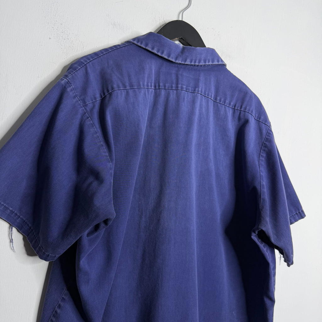 Indigo Thrash/Fade Work Shirt - 1970s - XXL