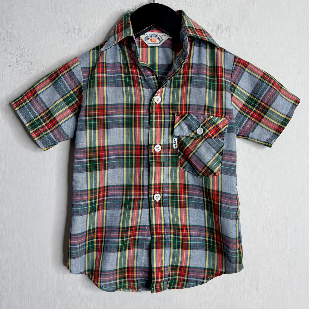 Kids Levi's Plaid Shirt - Late 70s - 3-4 Years