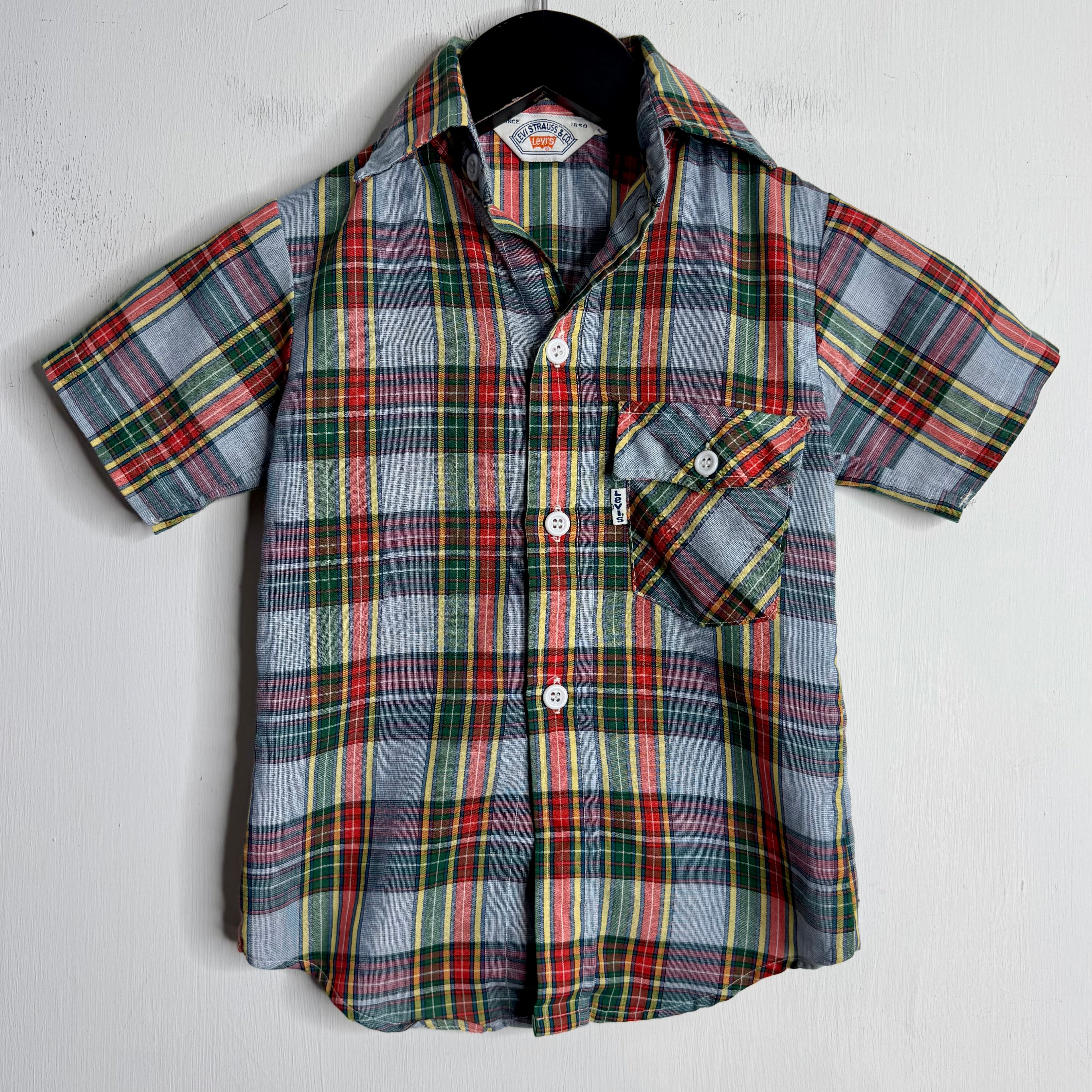 Kids Levi's Plaid Shirt - Late 70s - 3-4 Years