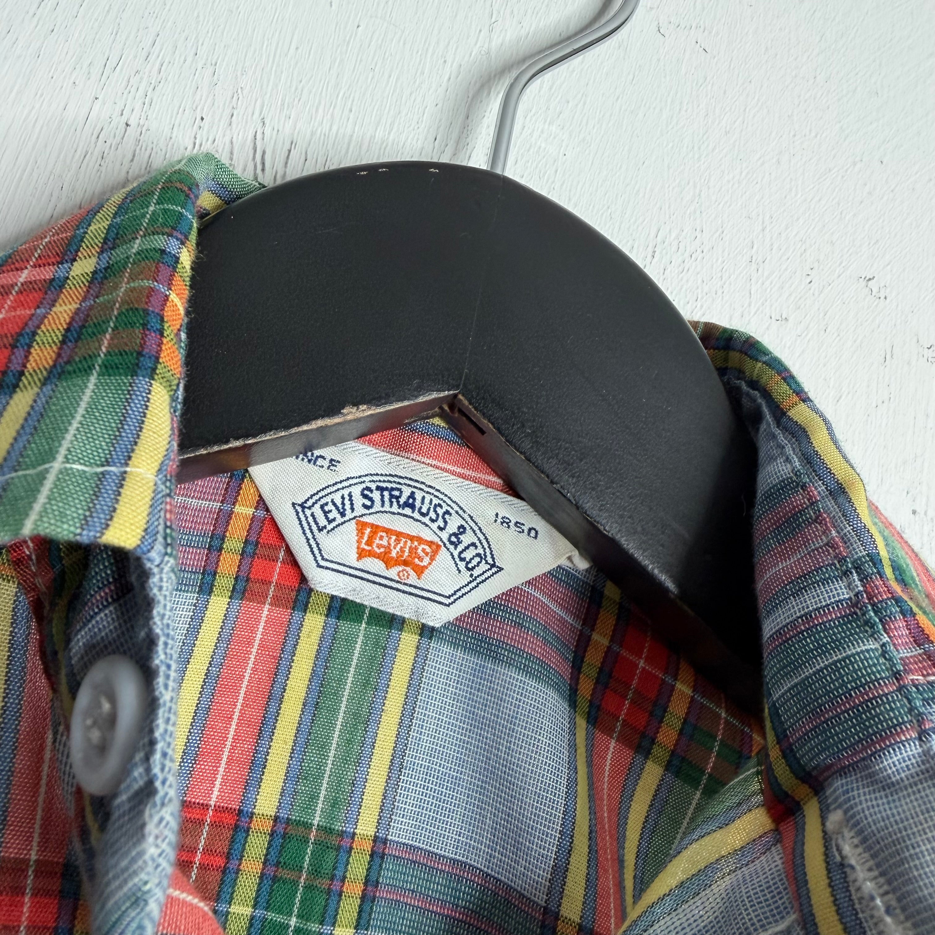 Kids Levi's Plaid Shirt - Late 70s - 3-4 Years
