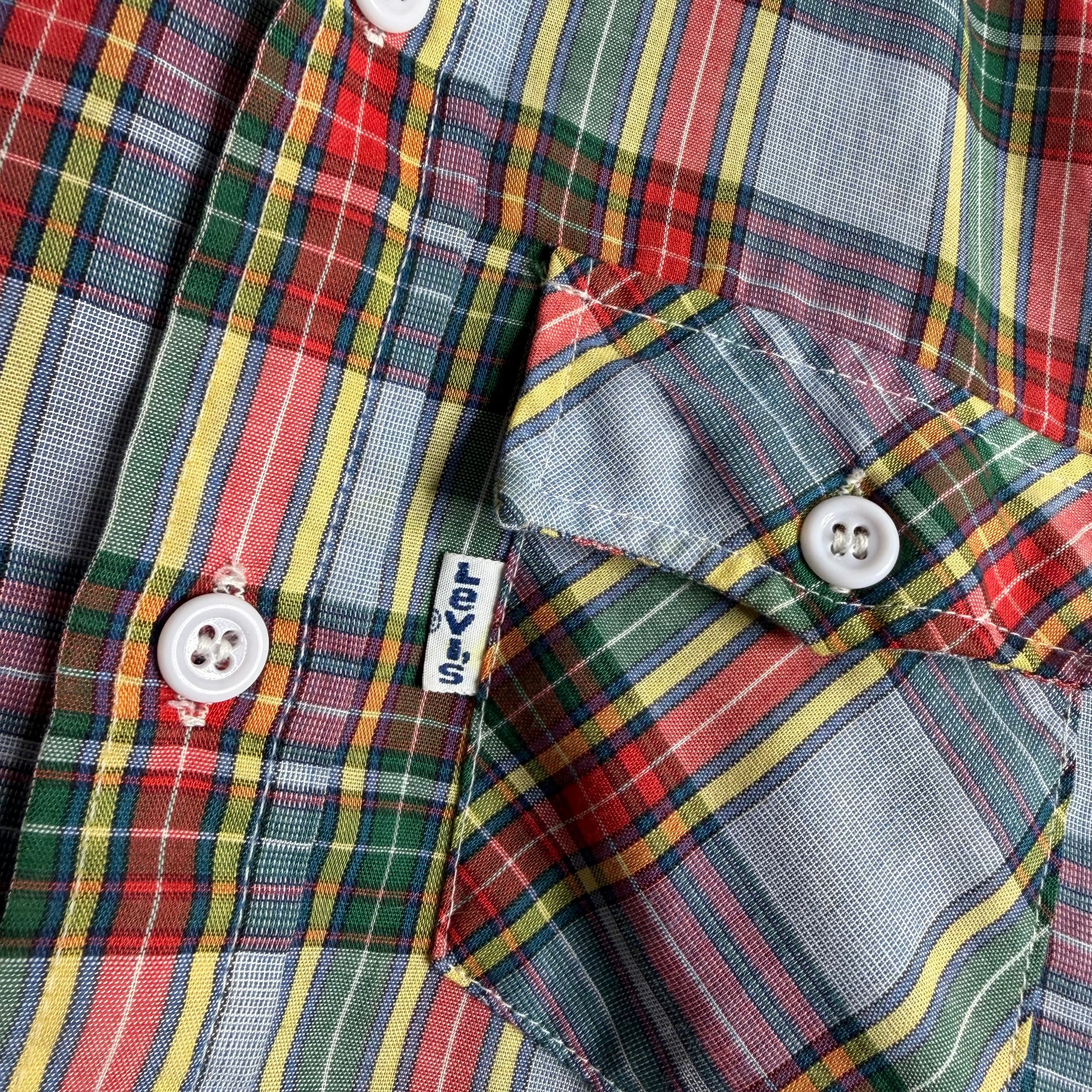 Kids Levi's Plaid Shirt - Late 70s - 3-4 Years