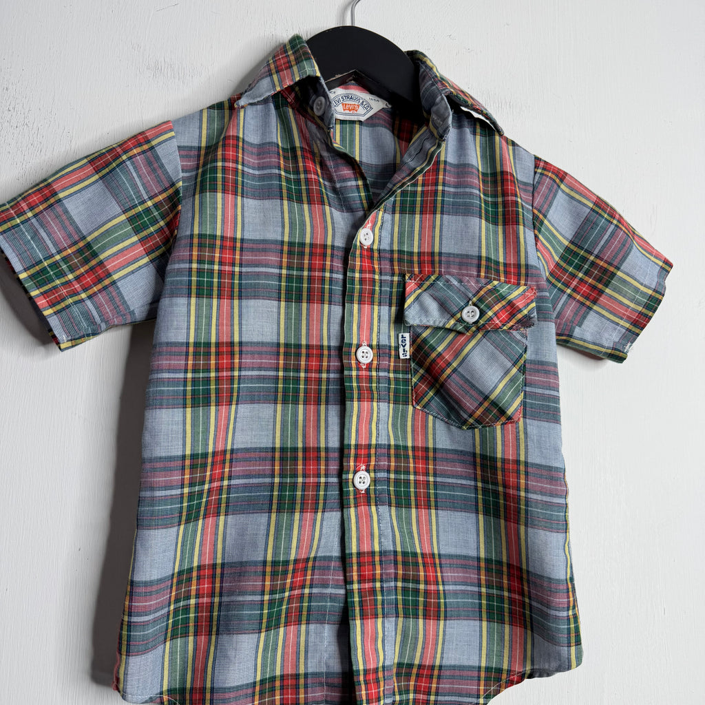 Kids Levi's Plaid Shirt - Late 70s - 3-4 Years
