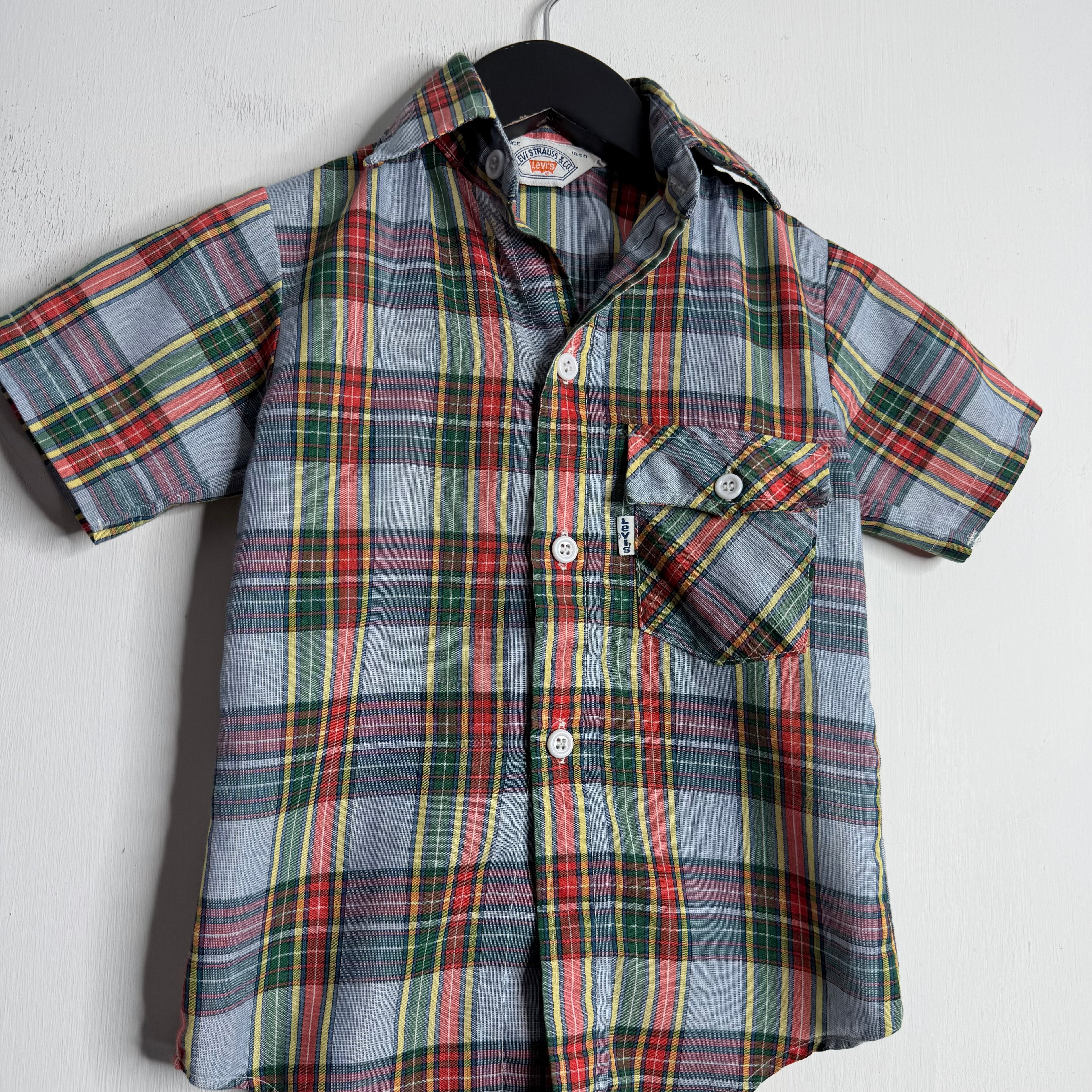 Kids Levi's Plaid Shirt - Late 70s - 3-4 Years