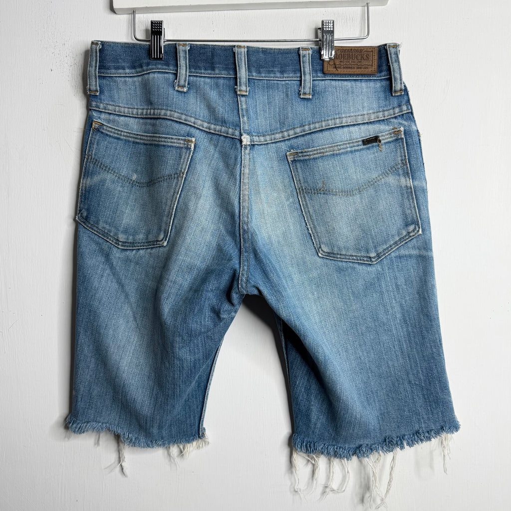 Roebucks Cut Off Denim Shorts - 1960s - 31