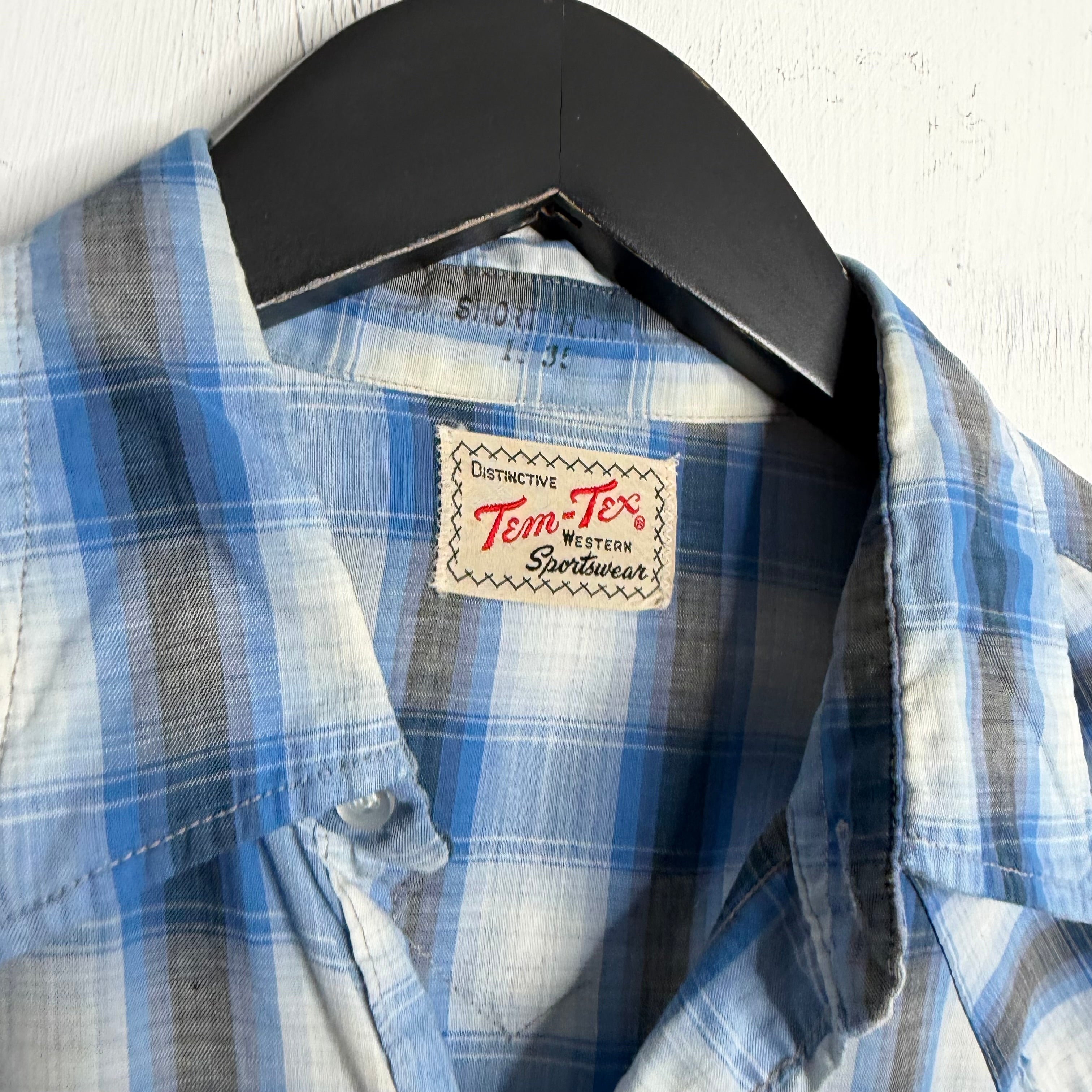 Tem-Tex Western Shirt - 1960's - M