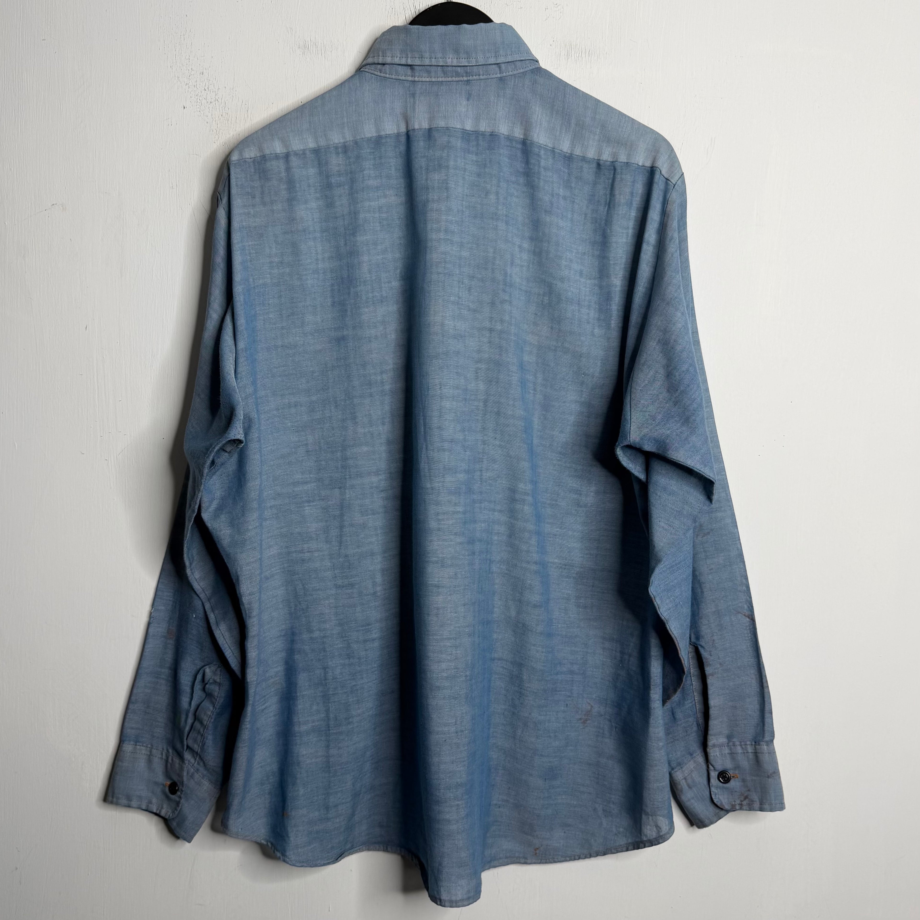 Levi's Repaired Chambray Shirt - 1980s - XL/XXL