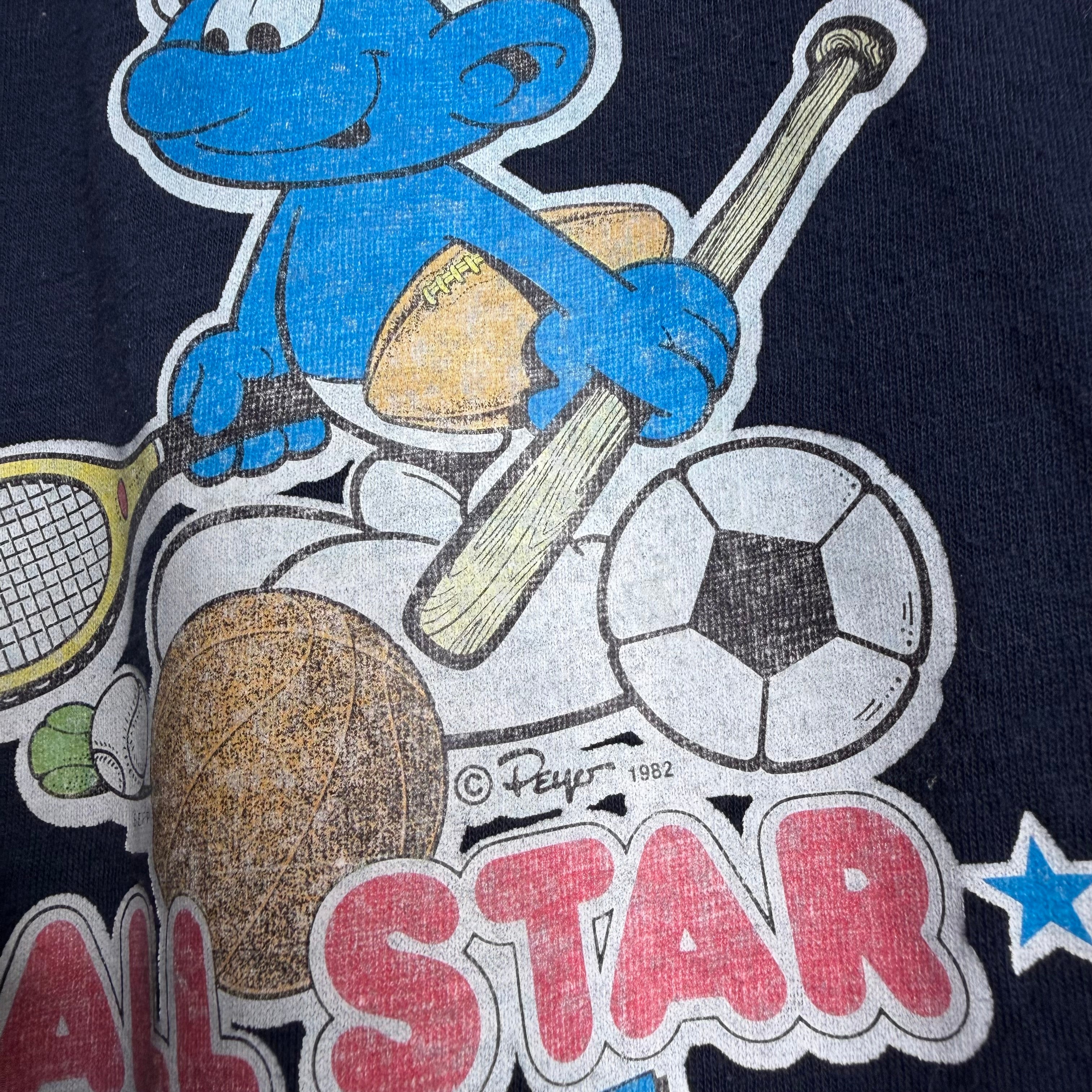 Kids 'All-Star Smurf' Tee - 1982 - 6-8 Years