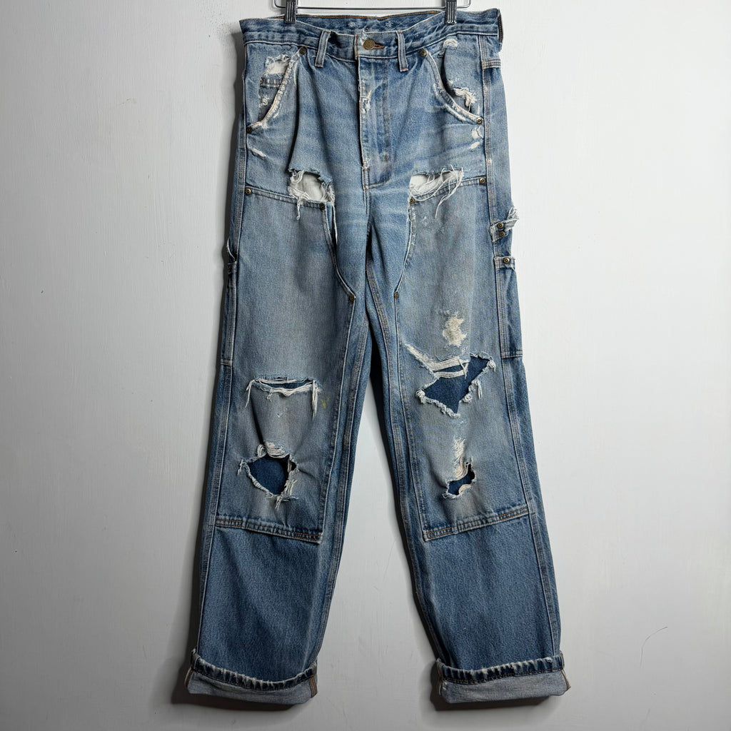Big Bill Thrashed Double Knee Jeans - 1990s - 32x33