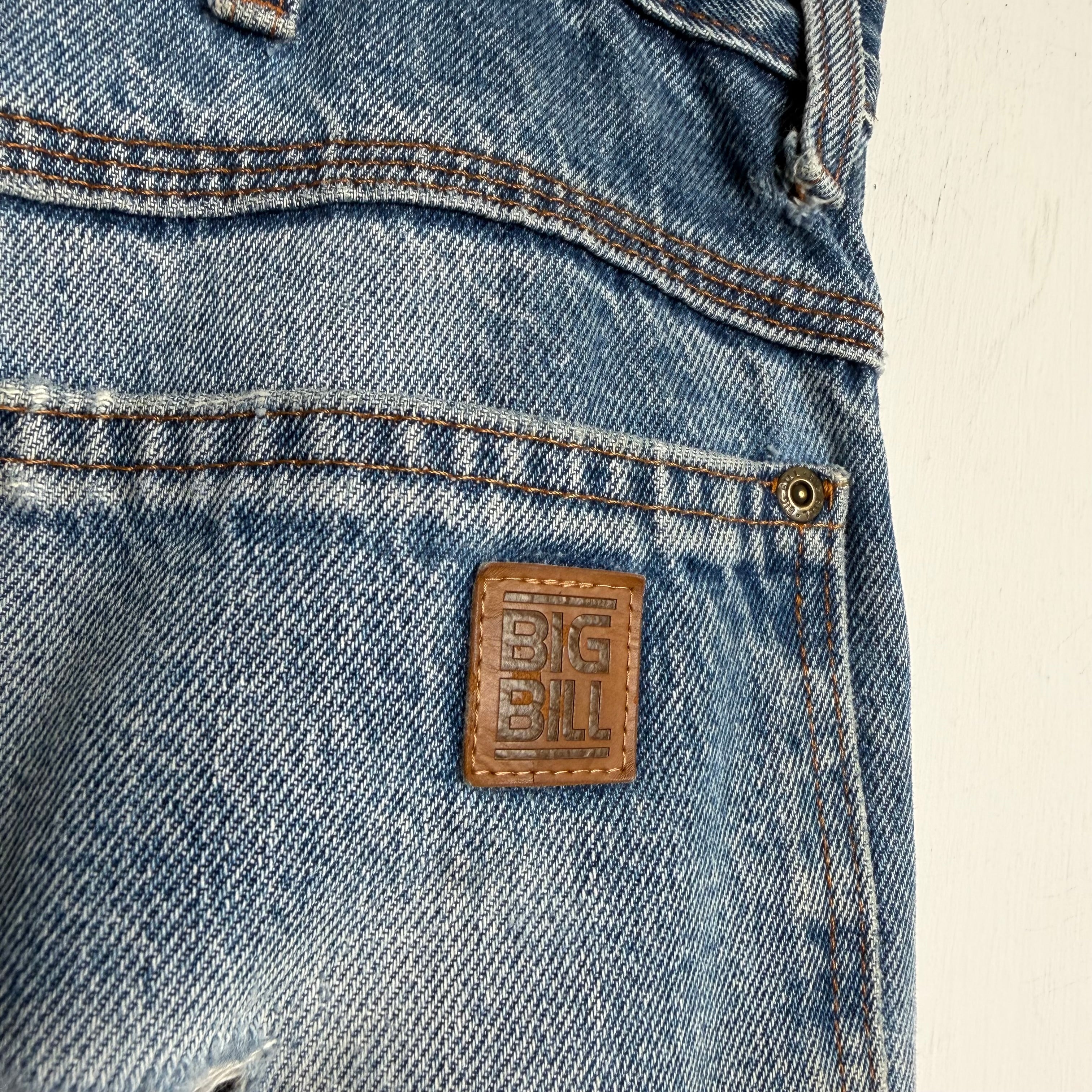 Big Bill Thrashed Double Knee Jeans - 1990s - 32x33