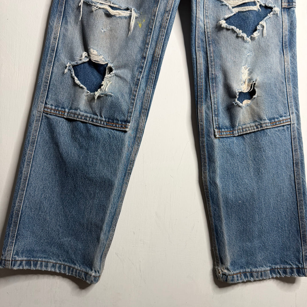 Big Bill Thrashed Double Knee Jeans - 1990s - 32x33