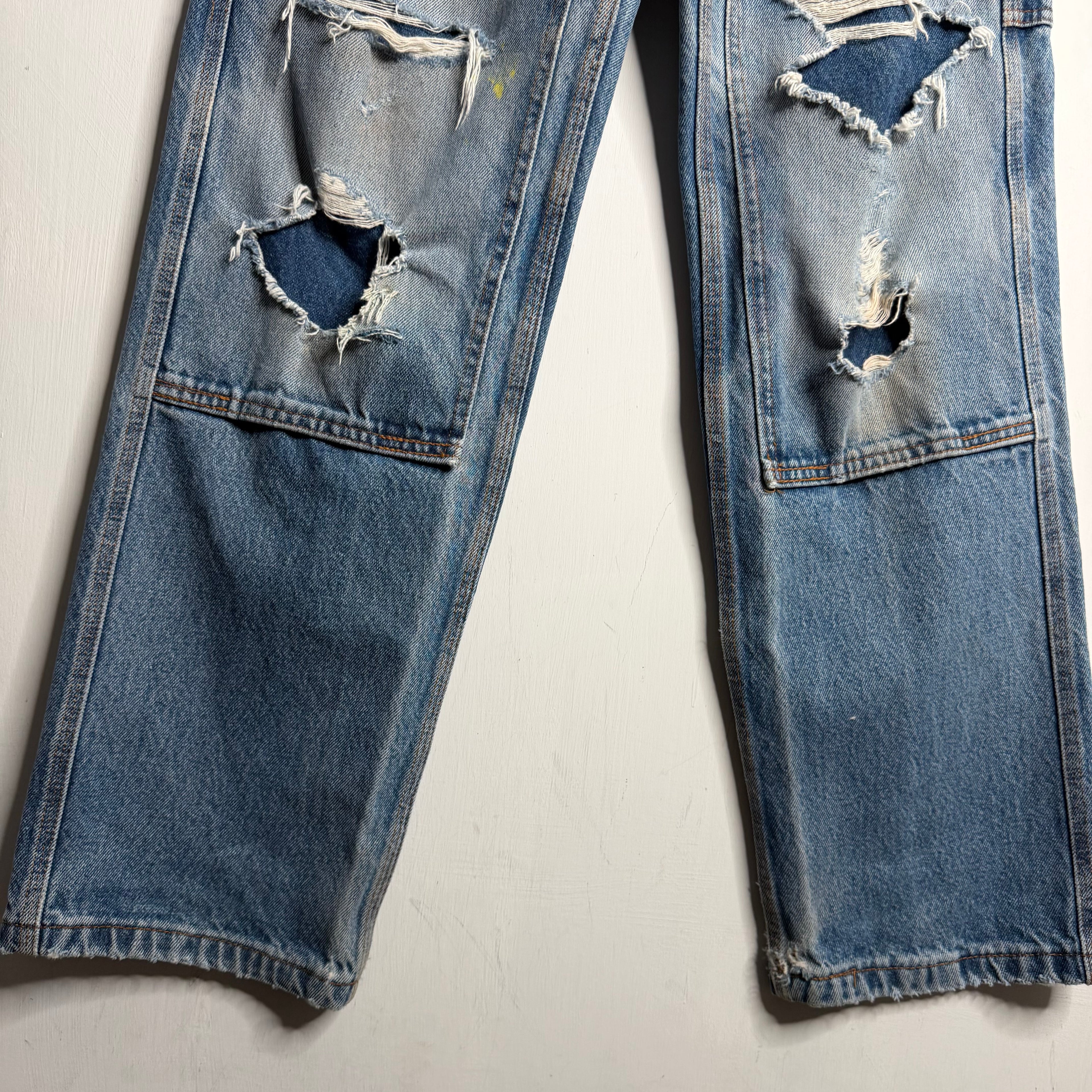 Big Bill Thrashed Double Knee Jeans - 1990s - 32x33