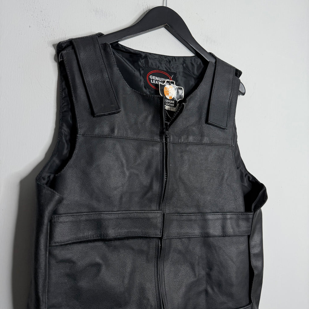 Tactical Leather Vest - 1990s - M - XXL