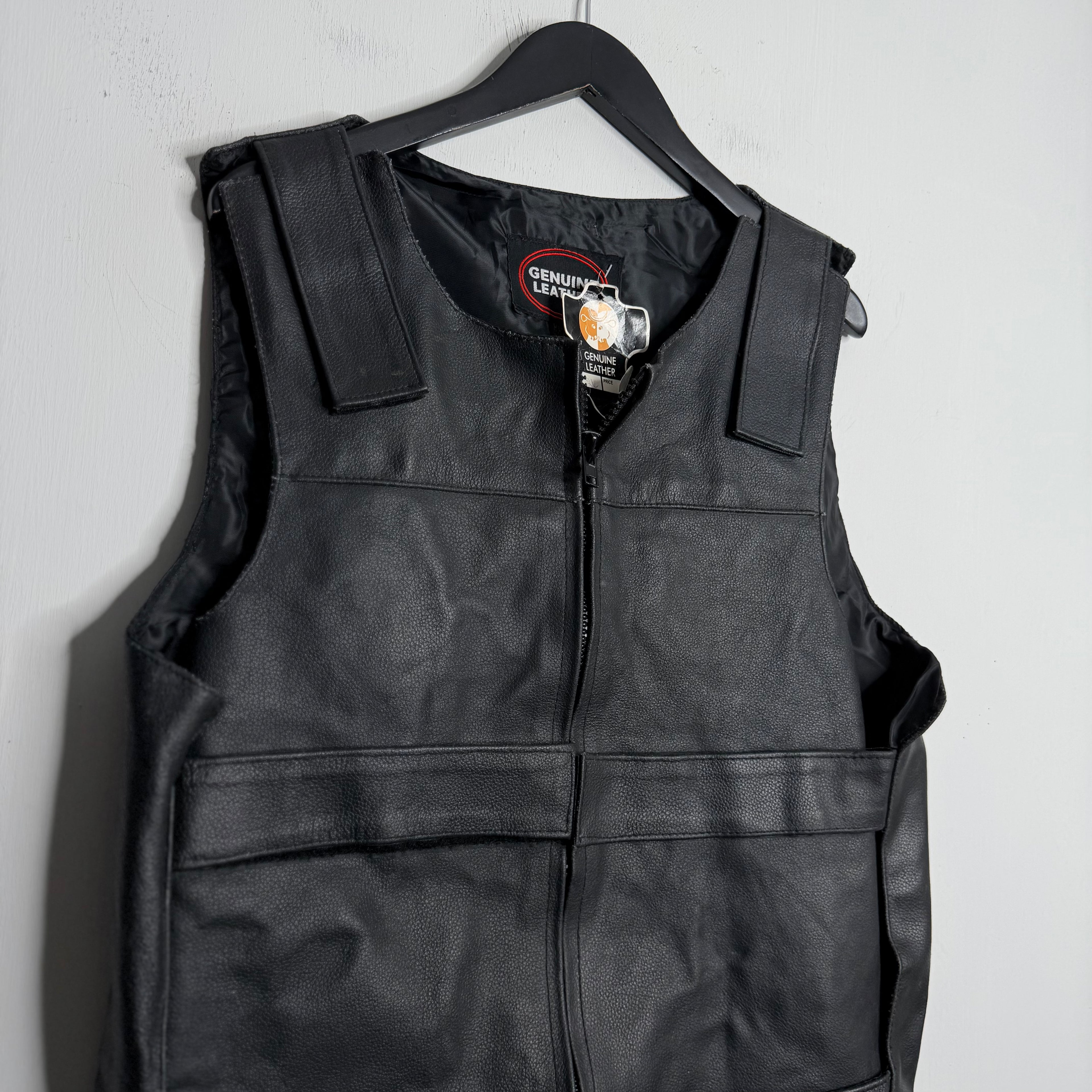 Tactical Leather Vest - 1990s - M - XXL