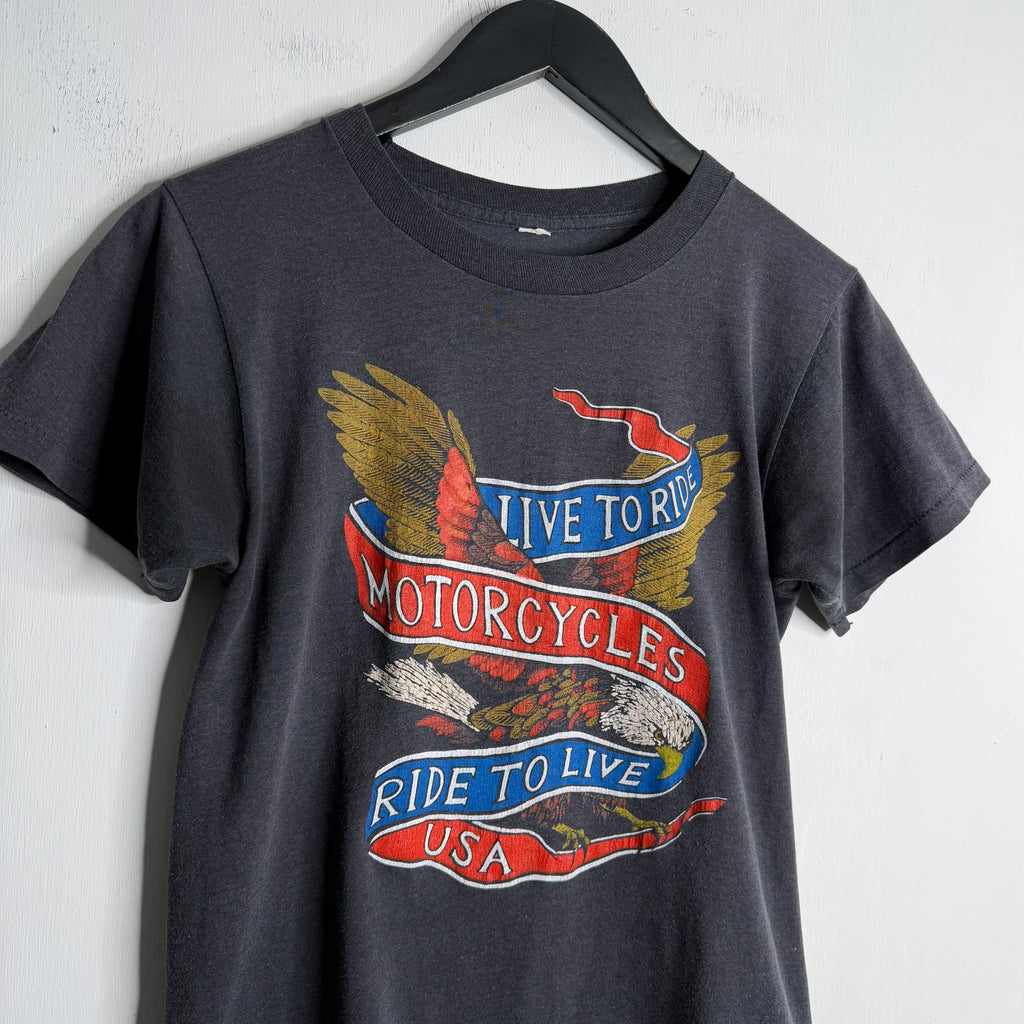 Harley Davidson 'Live To Ride, Ride To Live' - 1980s - S
