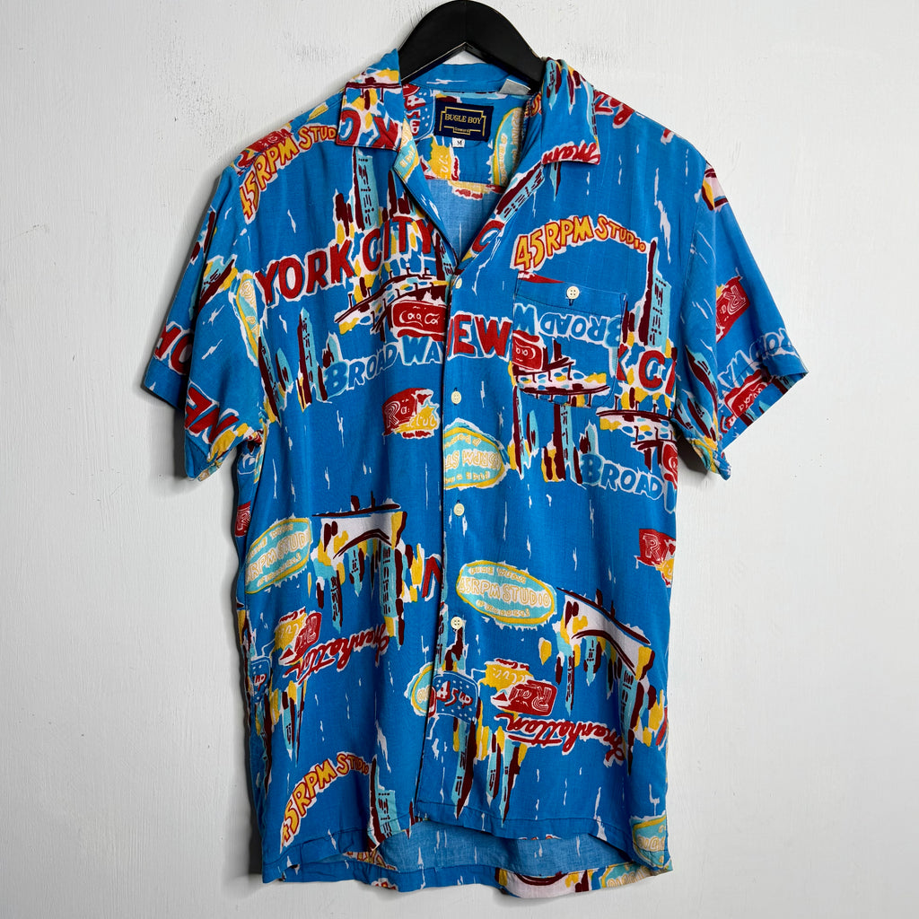 Bugle Boy '45 RPM' Hawaii Shirt - 1980s - M