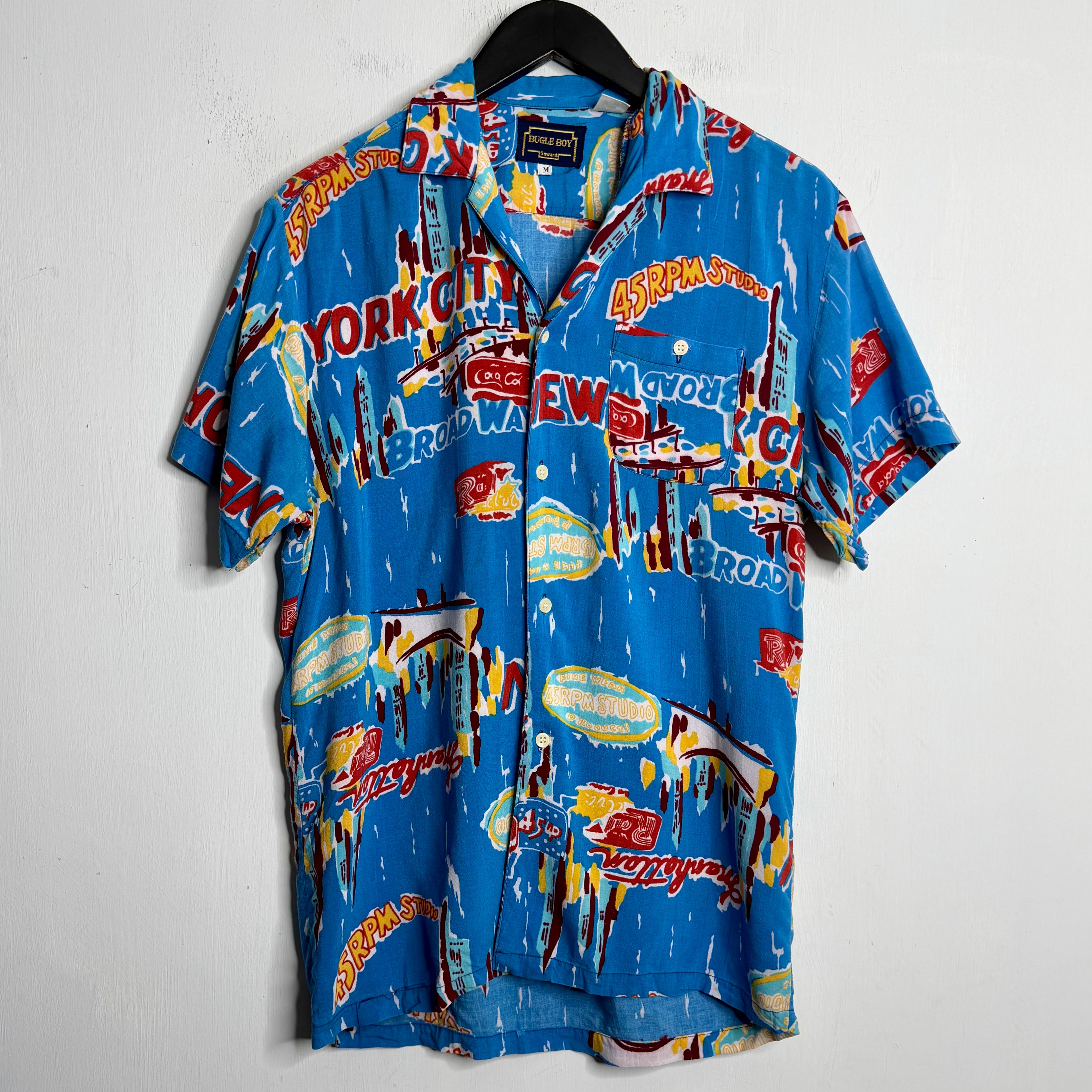 Bugle Boy '45 RPM' Hawaii Shirt - 1980s - M