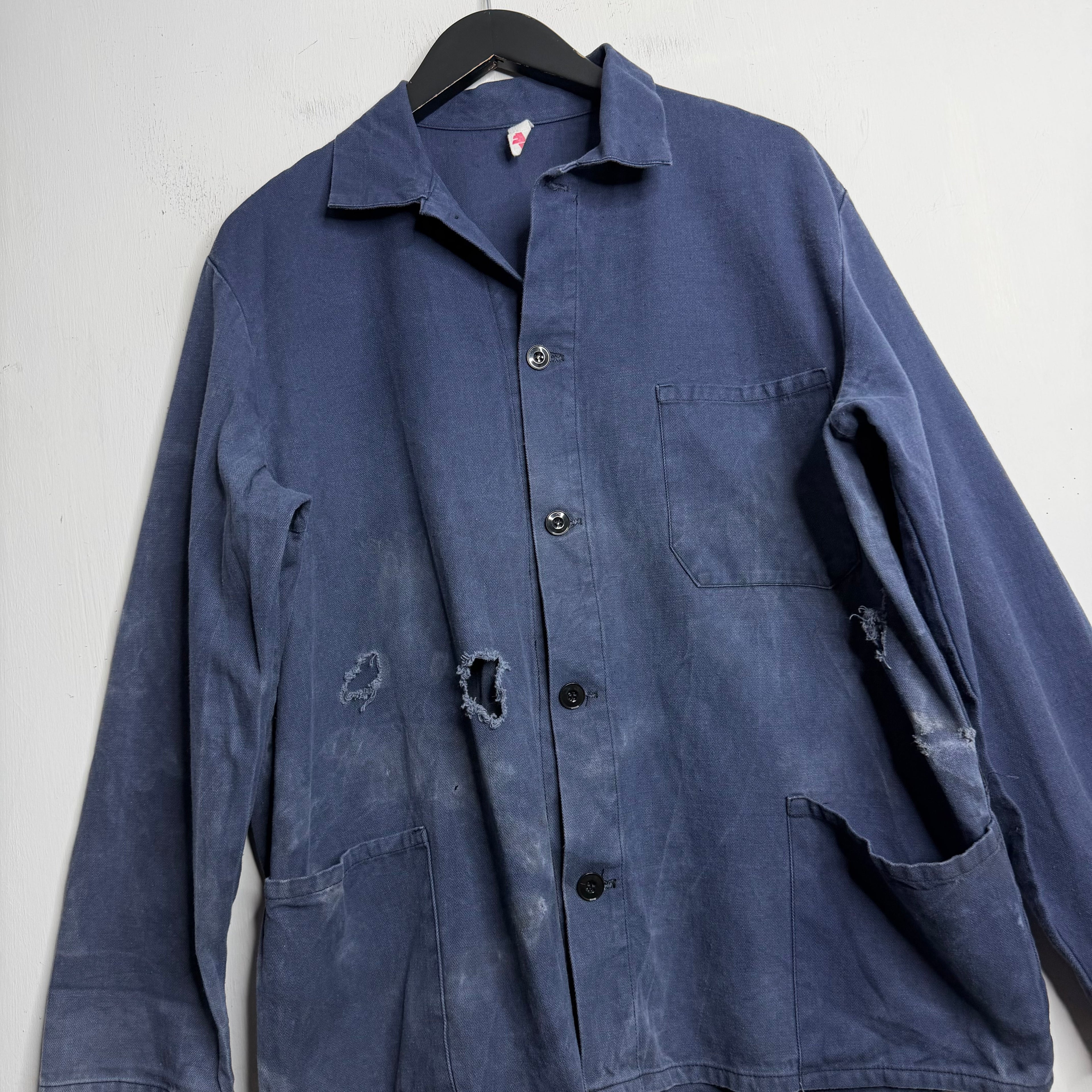 French Work Wear Jacket - 1970s - L