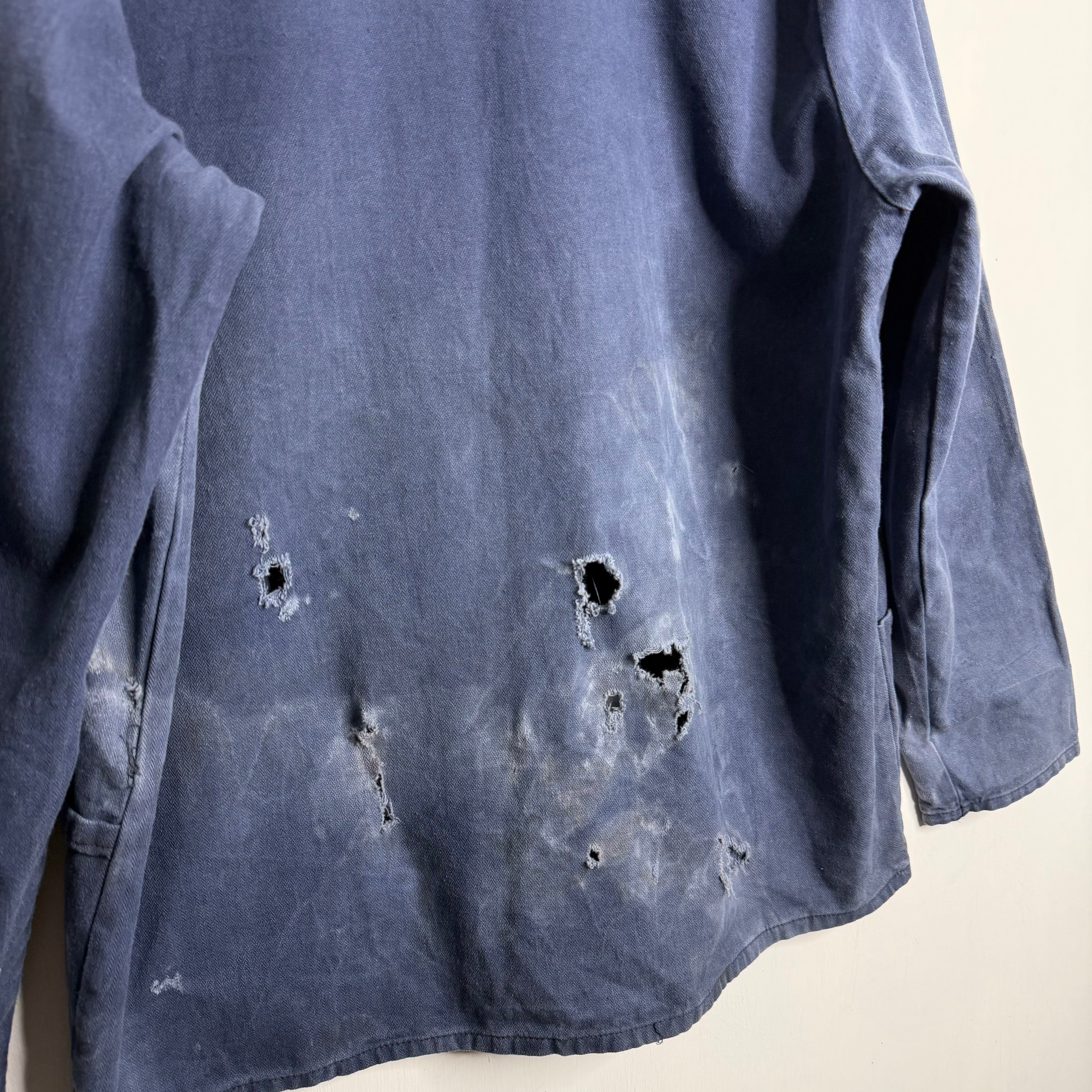French Work Wear Jacket - 1970s - L