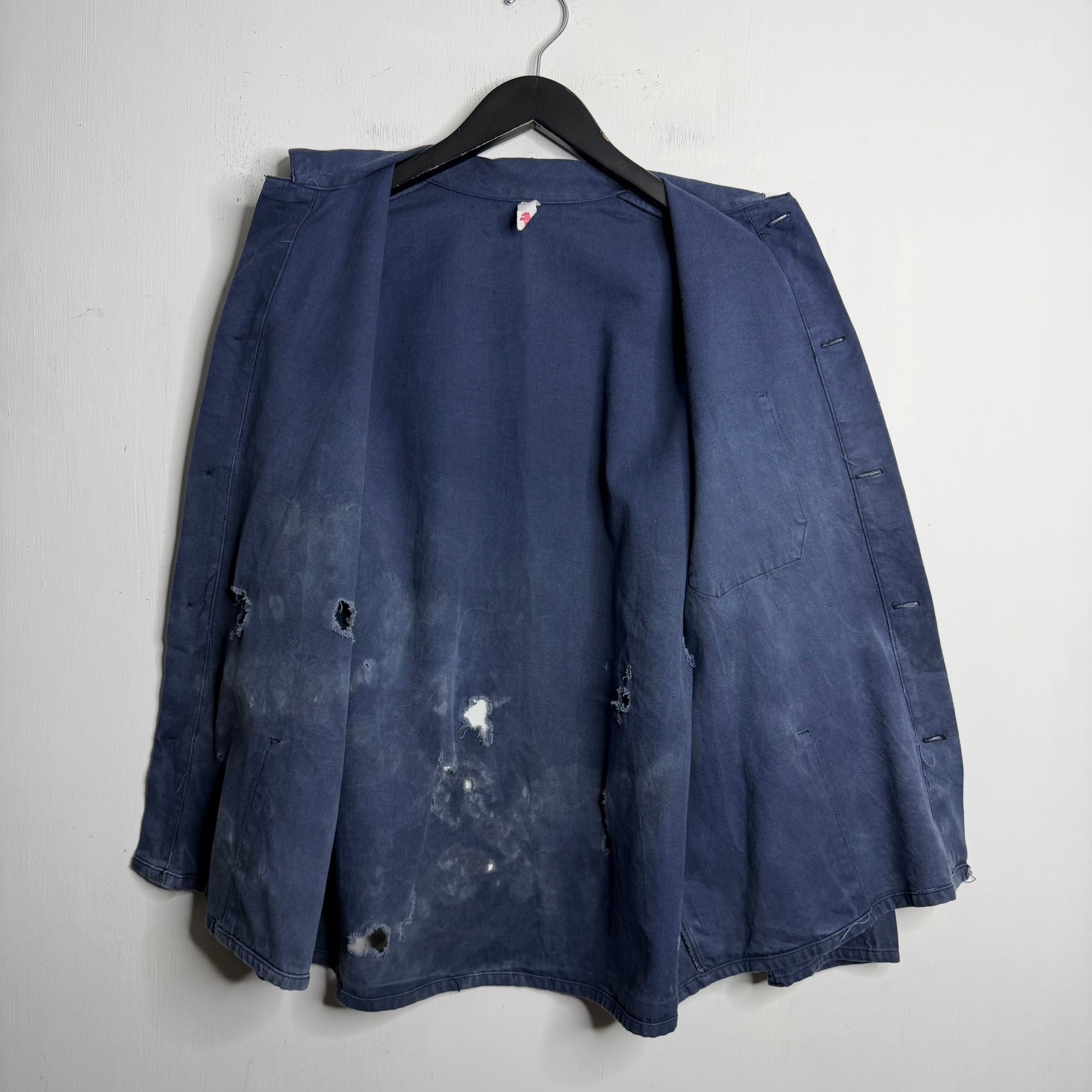 French Work Wear Jacket - 1970s - L